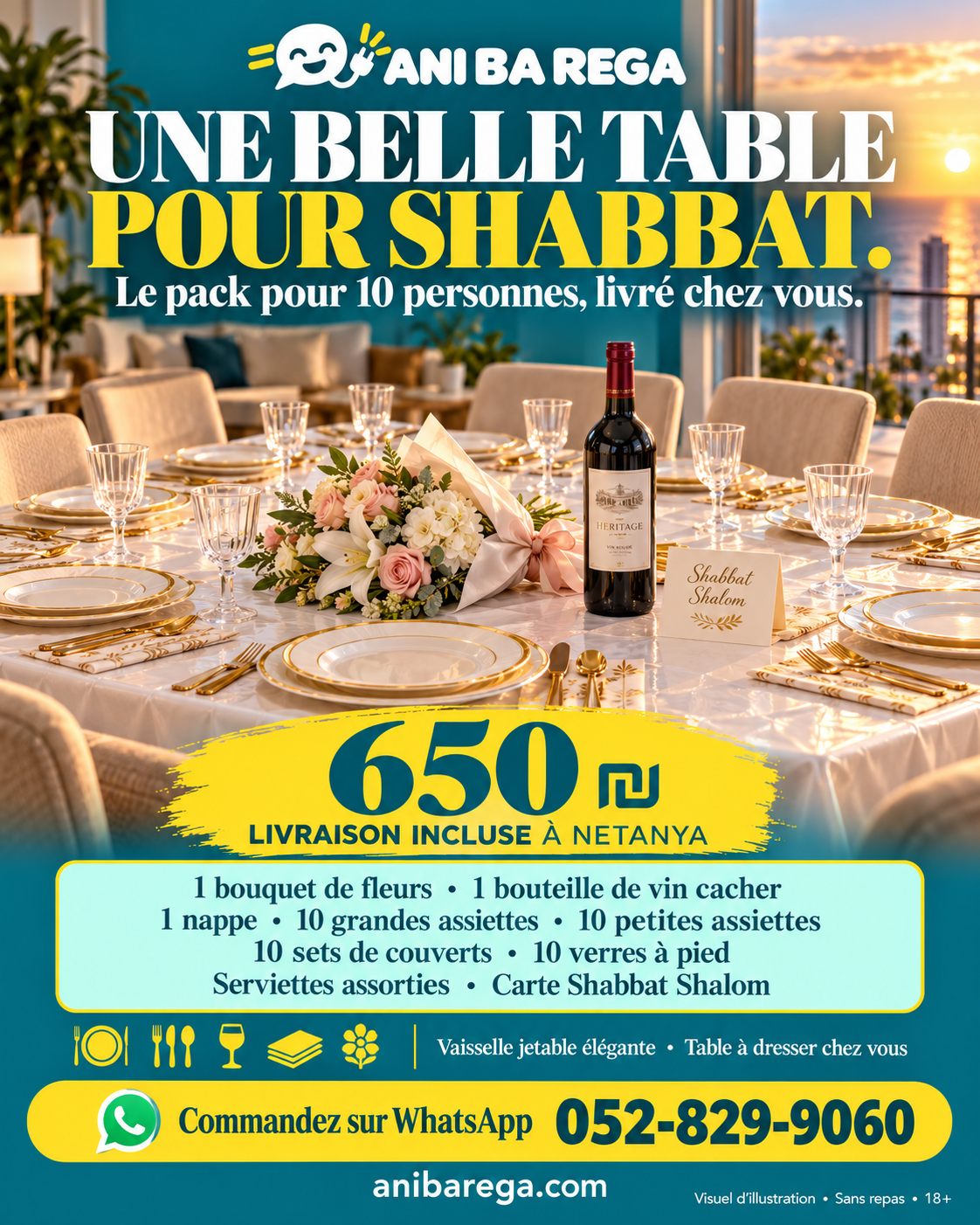 Illustration du pack Table de Shabbat